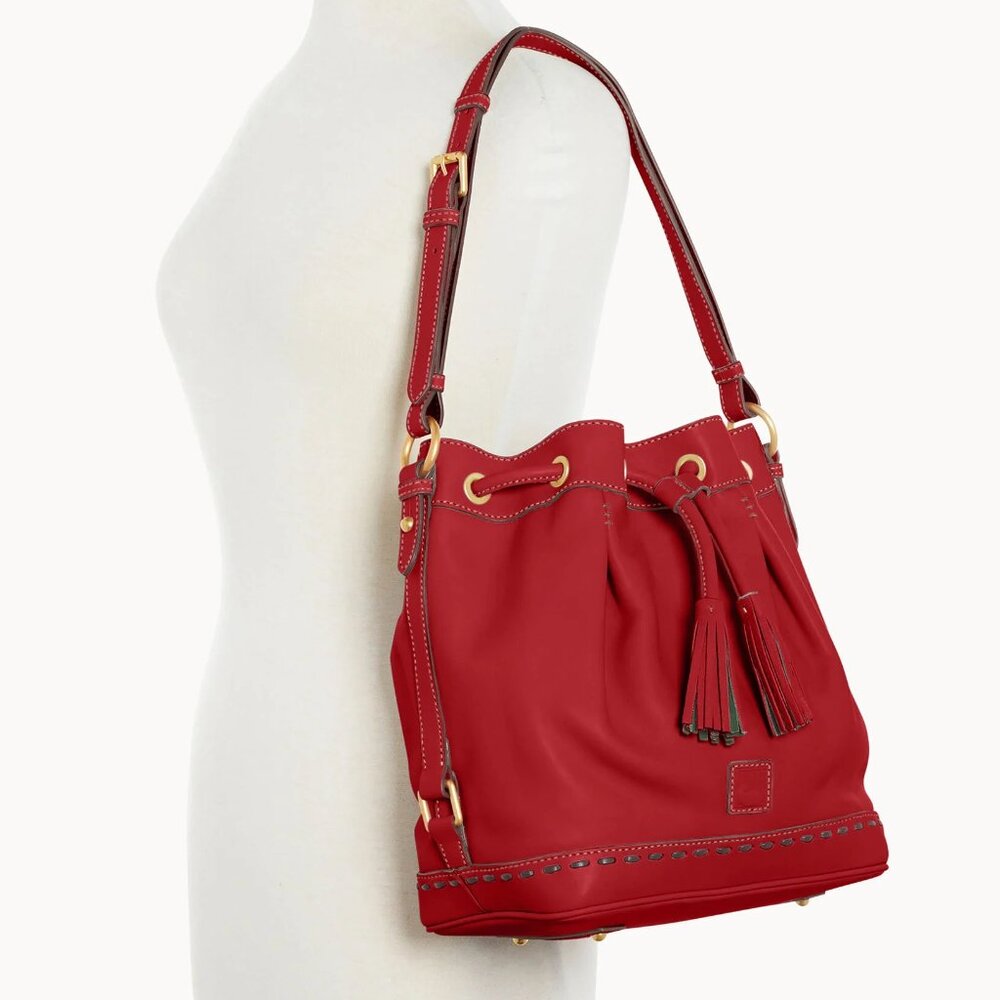 Dooney & Bourke Florentine Small Drawstring Bag - rich Italian Vacchetta leather